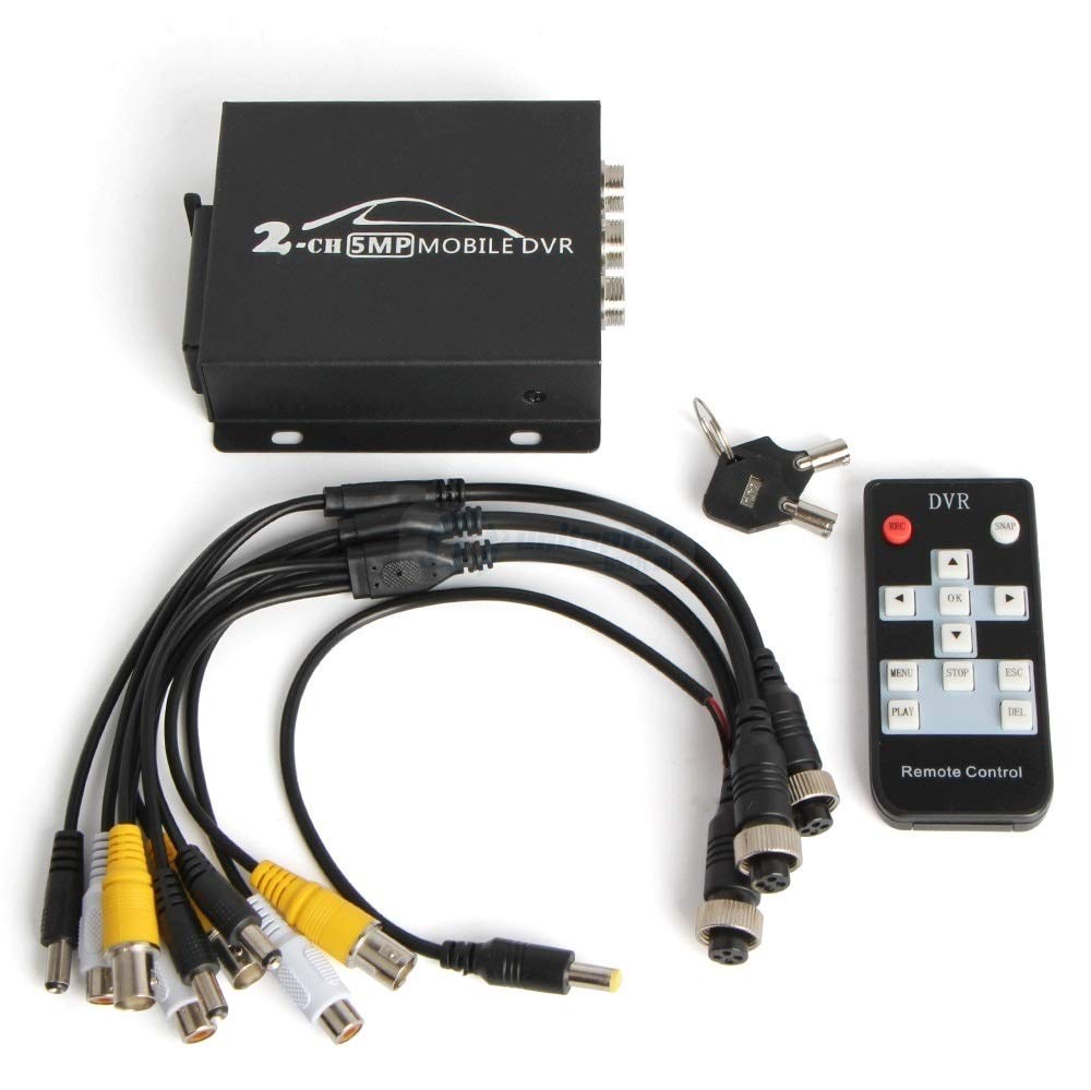 Amazon.com : 2CH Mini Mobile AHD DVR HD 5MP 2 Channel Dual SD Card